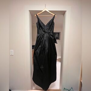 Priscilla of Boston Elegant Black Evening Gown or bridesmaid dress